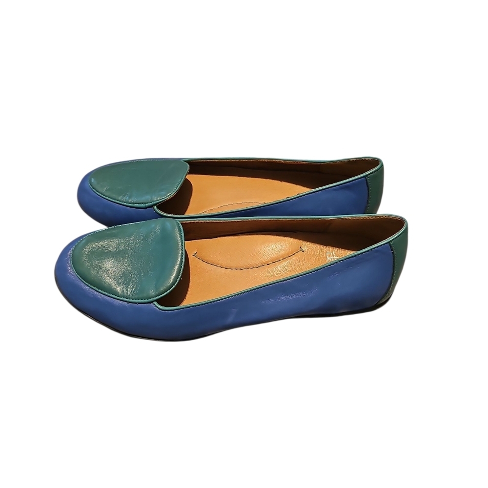 Dansko Women's 8.5/9 39EU Nastacia Nappa Leather Slip On Loafer Shoes Blue Green - Picture 3 of 7